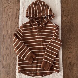 Old Navy Brown and White Striped Kids Hoodie